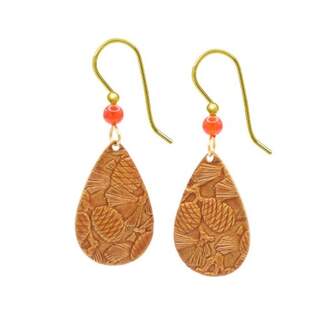 Pinecone Textured Teardrops Dangle Earrings