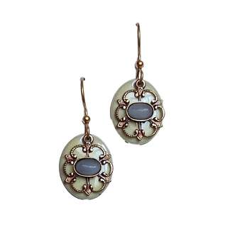 Ovals with Amazonite Dangle Earrings