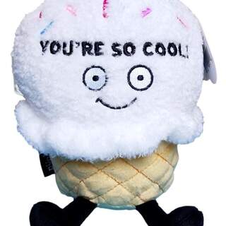 6" Cute Ice Cream Cone with Message