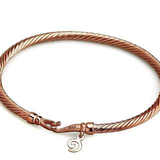 Blushed Twisted Bangle, Size M