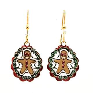 Christmas Gingerbread Man Dangle Earrings