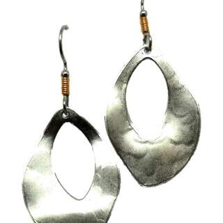 Open Silvertone Shapes Dangle Earrings