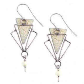 Jody Coyote USA Hypoallergenic Triangles & Beads Dangle Earrings