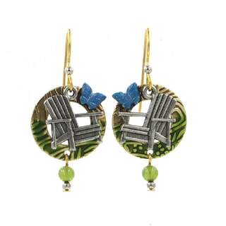 Adirondak Chairs Butterflies and Circles Drop Earrings