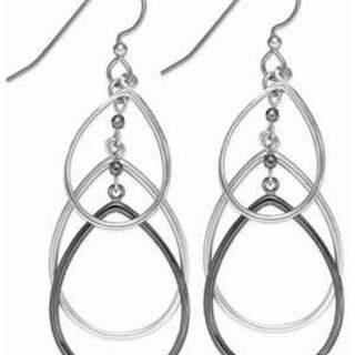 Triple Teardrops Dangle Earrings