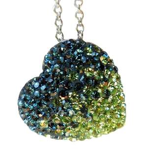 Chelsea Taylor Heart Necklace Seattle Seahawk Colors