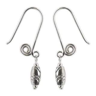 Jody Coyote Ovals and Spirals Hypoallergenic Dangle Earrings